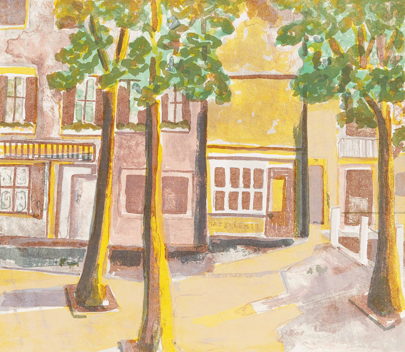 John Harold Thomas Snow, Mondego; Small Square in Venice; March Landscape; Evora, four colour lithographs - view 4