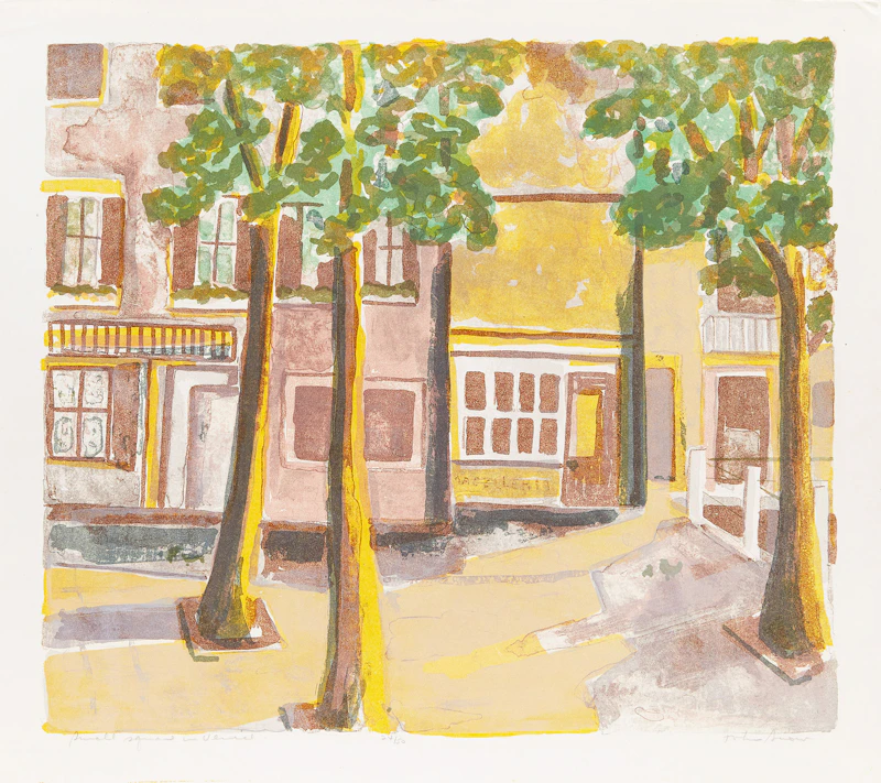 John Harold Thomas Snow, Mondego; Small Square in Venice; March Landscape; Evora, four colour lithographs - view 5