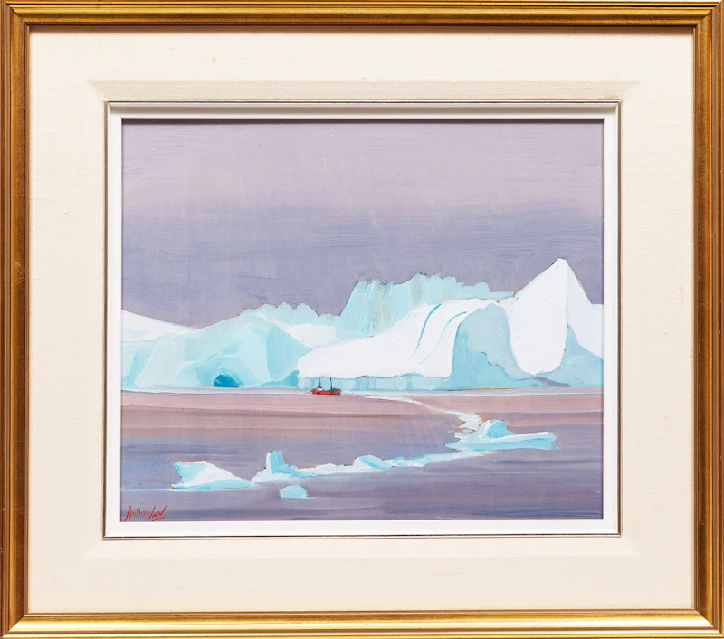Charles Anthony Law, Glacier of Jakobshaven, Greenland, oil on board, 1988 - view 2