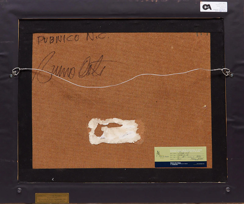 Bruno Côté, Pubnico, oil on board, 1982 - view 3