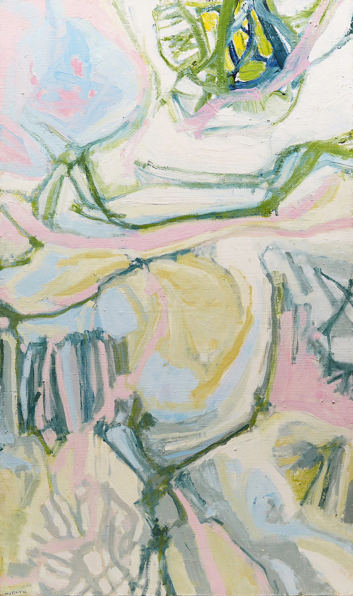 Marcella Maltais, Agape, oil on canvas, 1966