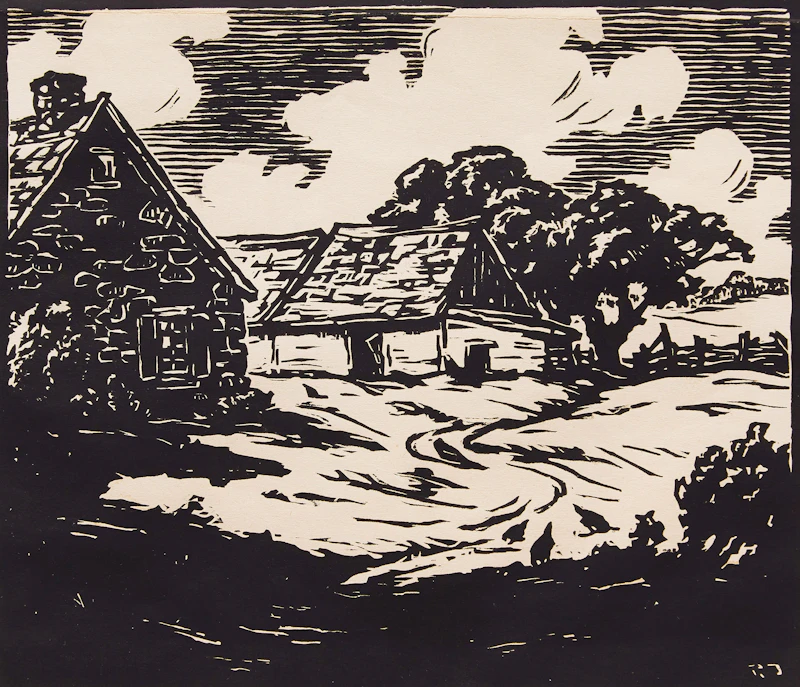 Rodolphe Duguay, La Vierge-Mère; Le Brassin de Savon; Ferme Québecoise; La Croix de Chemin, four woodblock prints - view 7