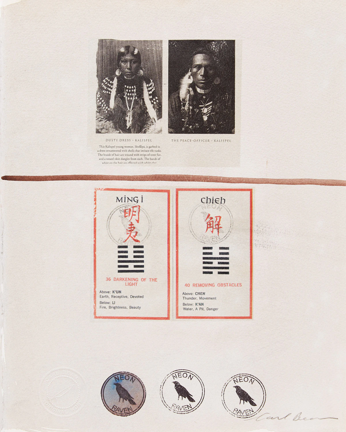 Carl Beam, Untitled (Kalispel), mixed media on paper