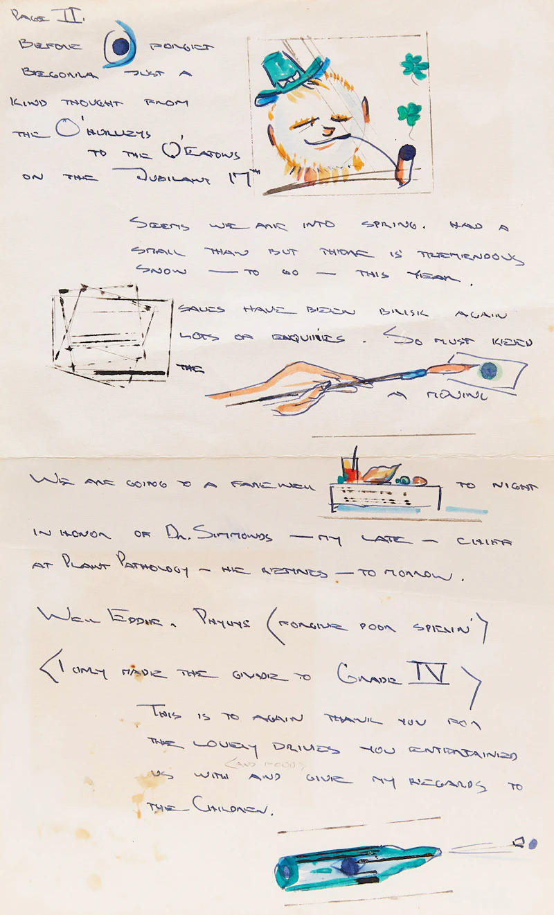 Robert N. Hurley, Grain Elevator; Landscape with Telephone Poles, pair of works on paper - view 9