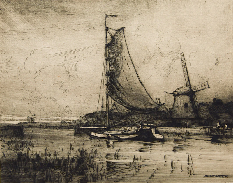 John William Beatty, Holland , drypoint