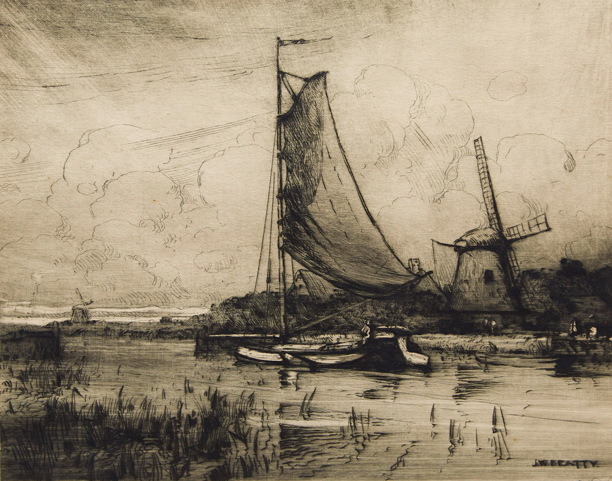 John William Beatty, Holland , drypoint
