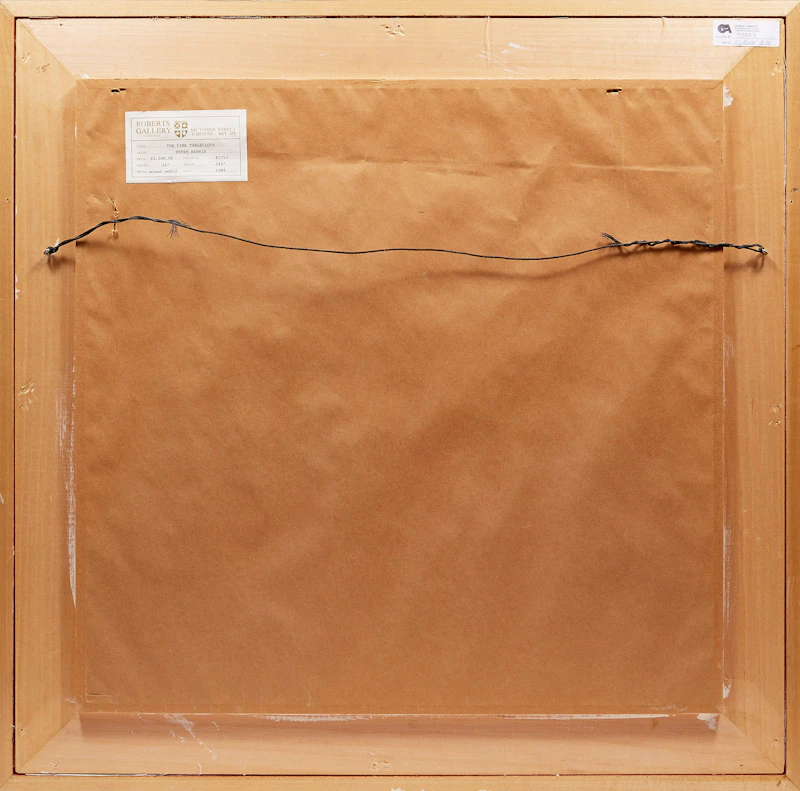 Peter Alfred Harris, The Pink Tablecloth, mixed media on canvas, 1989 - view 3