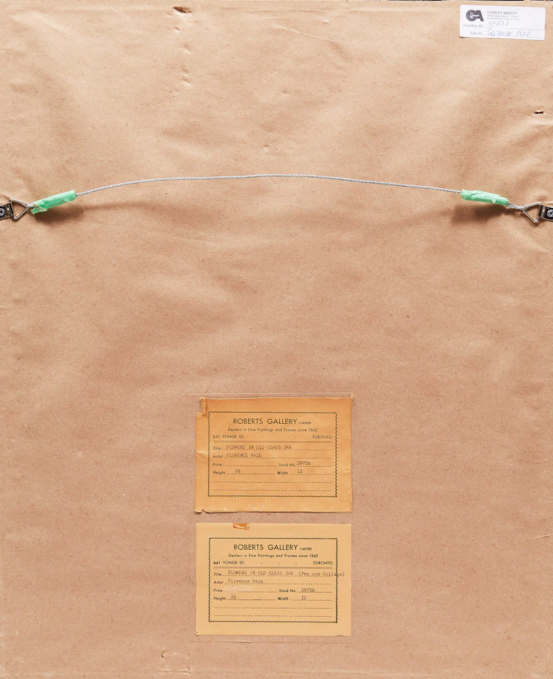 Florence Vale, Petunias and Nicotine in Old Glass Jar , pen and collage, 1965 - view 3