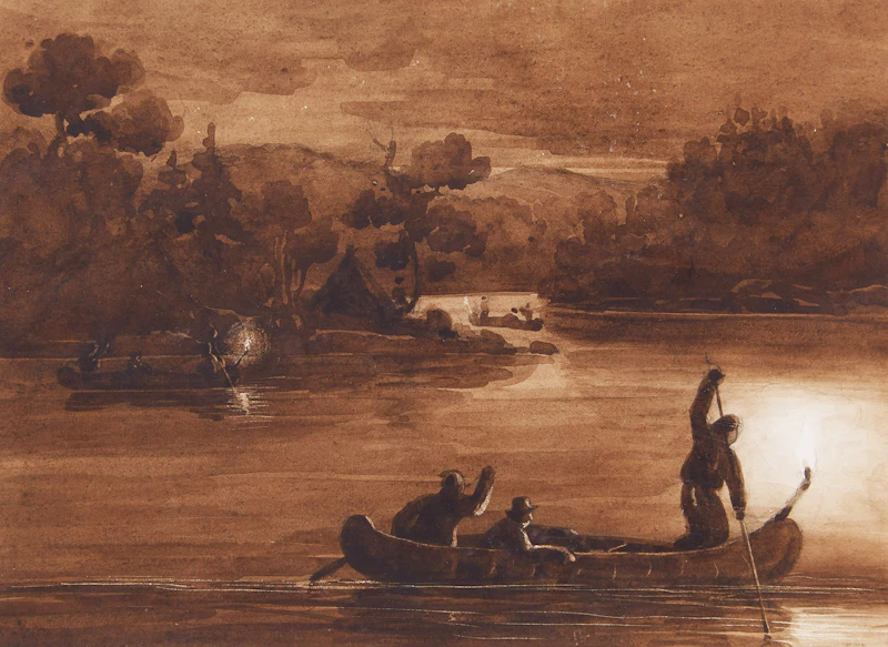 Pêche de nuit by 19th Century Canadian School