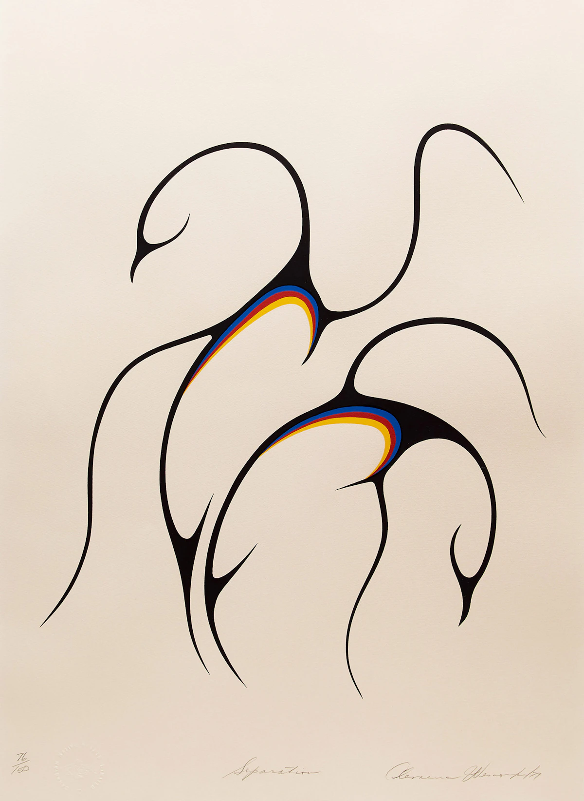 Clemence Wescoupe, separation , serigraph, 1979