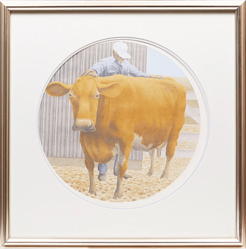 David Alexander Colville, Prize Cow, colour serigraph, 1977 - view 2