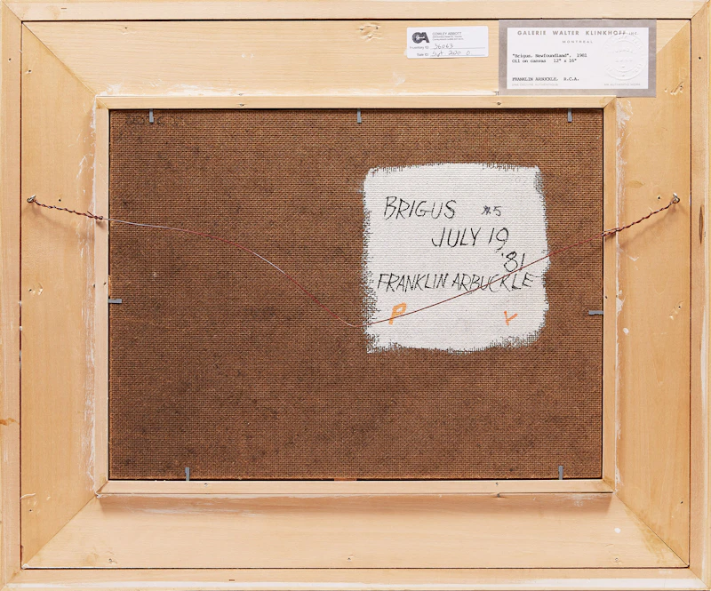 George Franklin Arbuckle, Brigus, oil on canvas on board, 1981 - view 3