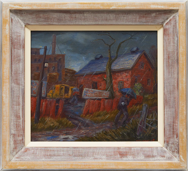 Frederick Hagan, April Rain  , oil on board, 1945 - view 2