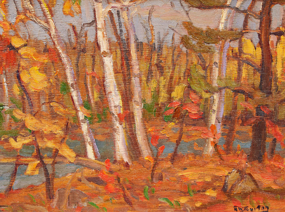 Ralph Wallace Burton, At the Head of Bennett Lake, Ont., Perth District , oil on panel, 1973