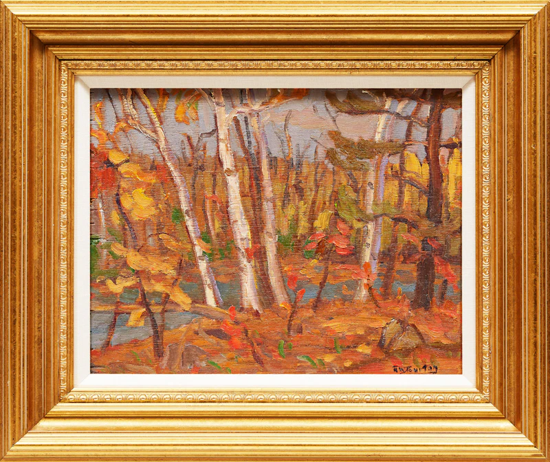 Ralph Wallace Burton, At the Head of Bennett Lake, Ont., Perth District , oil on panel, 1973 - view 2