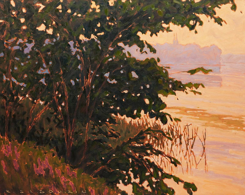 Real Sabourin, St-Antoine, Matin Brouillard (St-Antoine-sur-Richelieu) , oil on canvas, 1999 - view 1
