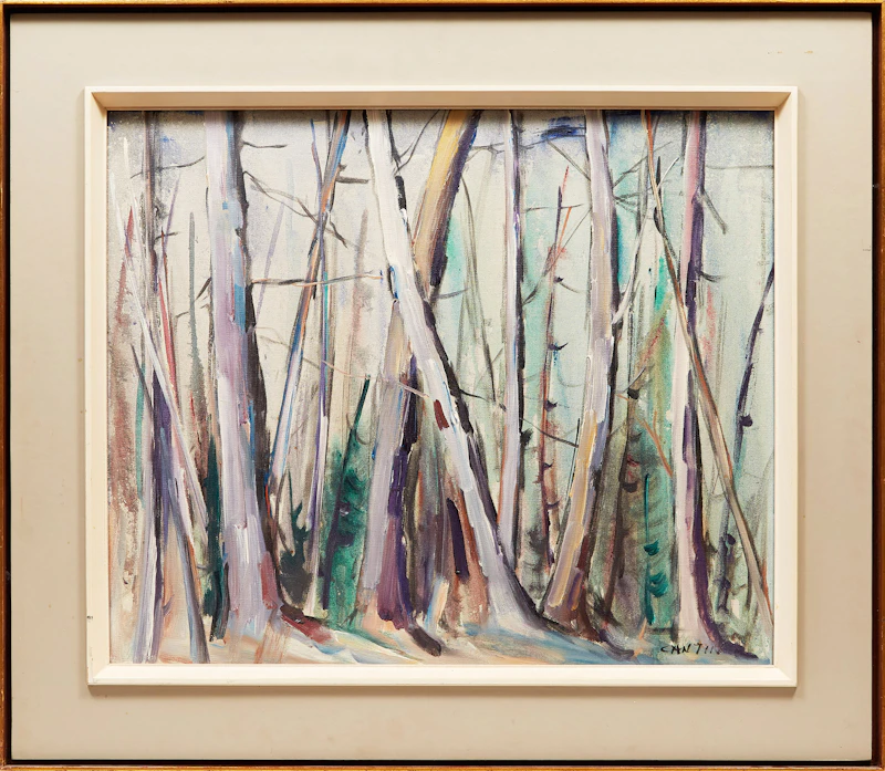 Roger Cantin, Forêt, oil on canvas - view 2