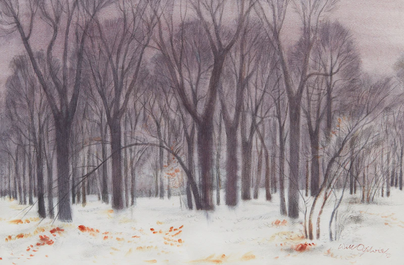 William Abernethy Ogilvie, First Snow, watercolour
