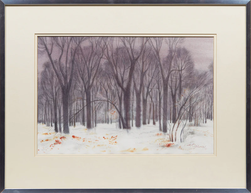 William Abernethy Ogilvie, First Snow, watercolour, 1972 - view 2