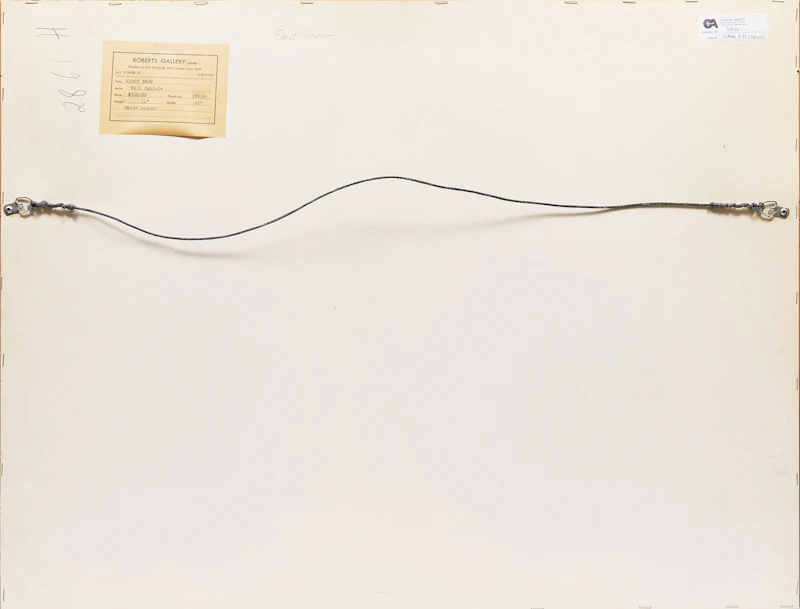 William Abernethy Ogilvie, First Snow, watercolour, 1972 - view 3