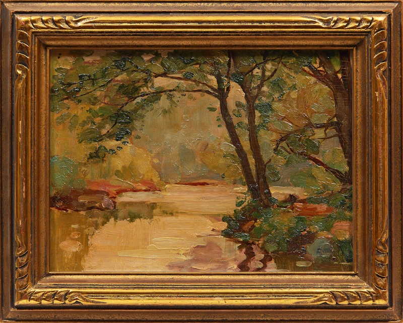 George Henry Griffin, Old Dam, York Mills, oil on board, 1927 - view 2