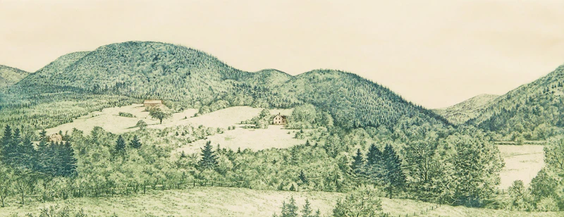 Anna W. Syperek, Mabou Highlands, colour lithograph