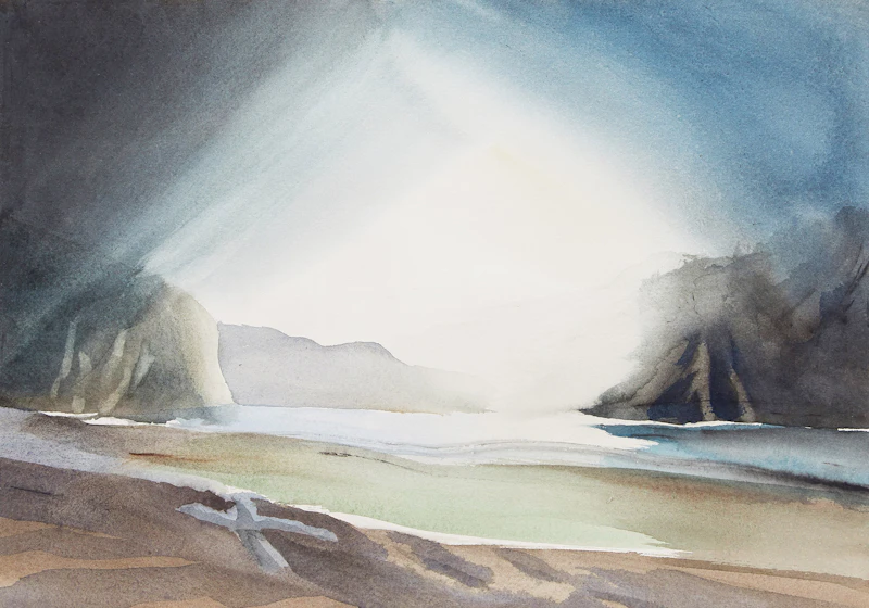 Toni Onley, Montague Bay, Galliano Island, B.C., watercolour