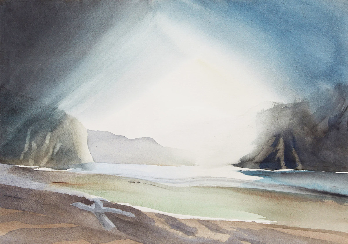 Toni Onley, Montague Bay, Galliano Island, B.C., watercolour, 2003