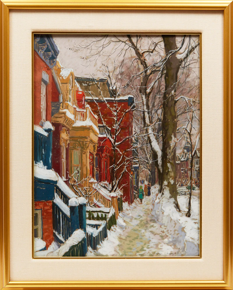 Horace Champagne, Memories; on Rue Laval, pastel, 1995 - view 2