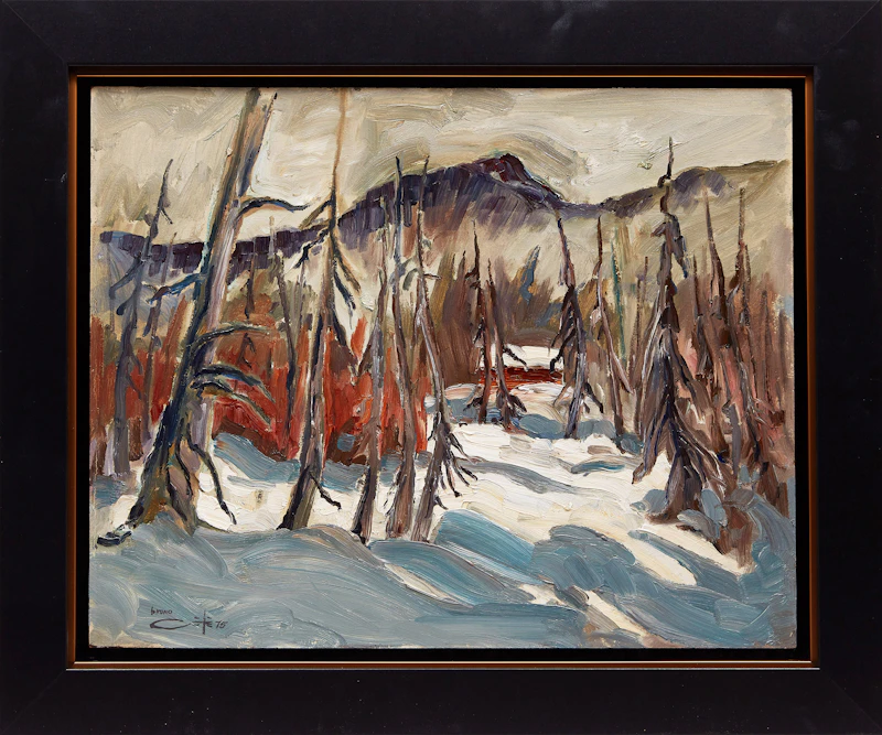 Bruno Côté, Près du Rang St. Nicolas , oil on board, 1975 - view 2
