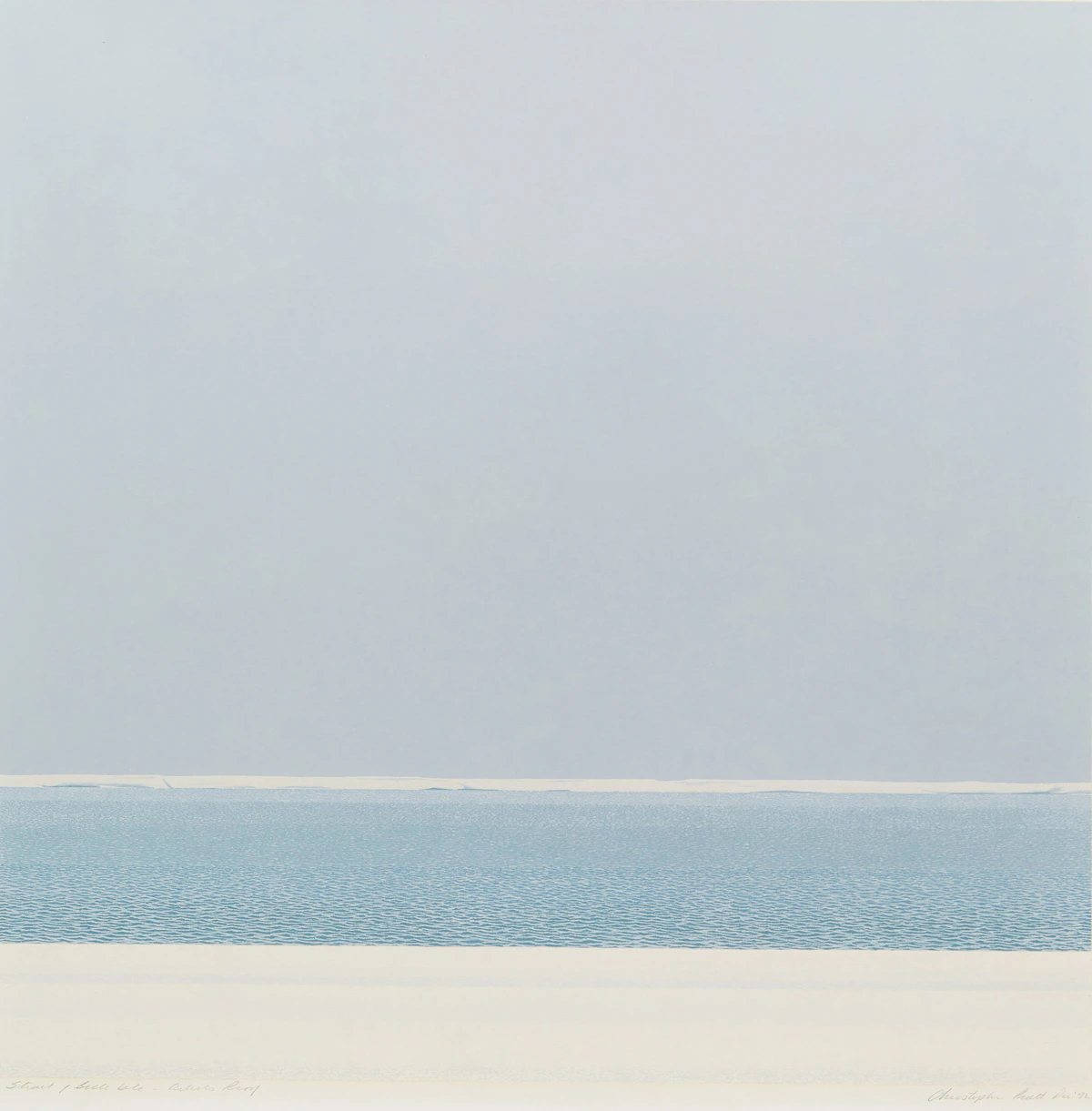 Christopher Pratt, Strait of Belle Isle, colour silkscreen, 1972