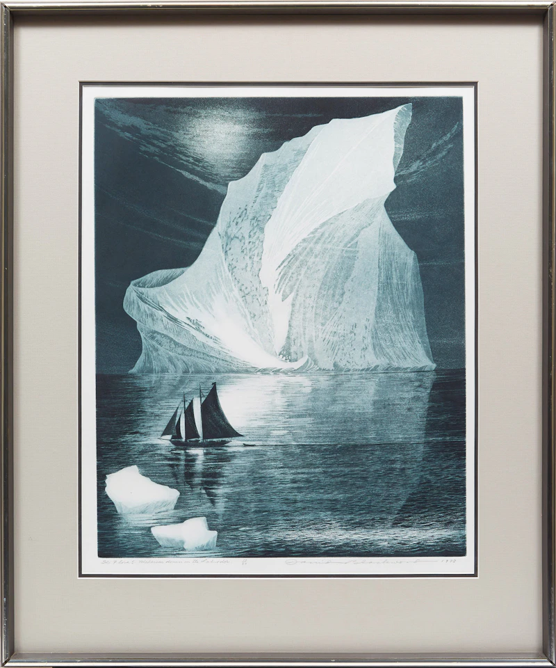 David Lloyd Blackwood, The Flora S. Nickerson Down on the Labrador, colour etching and aquatint, 1978 - view 2