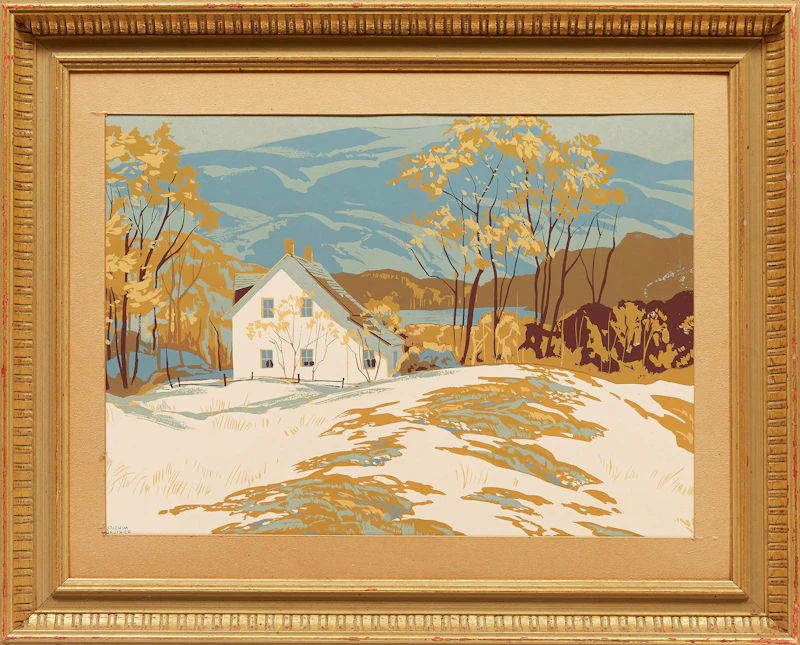 Joachim George Gauthier, Homestead in Winter, Sampson Matthews silkscreen - view 2