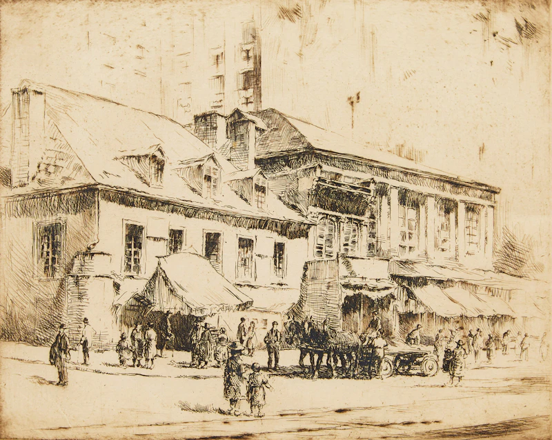 Corner of Cote and Craig Streets, Montreal, Q.C. by Herbert Raine