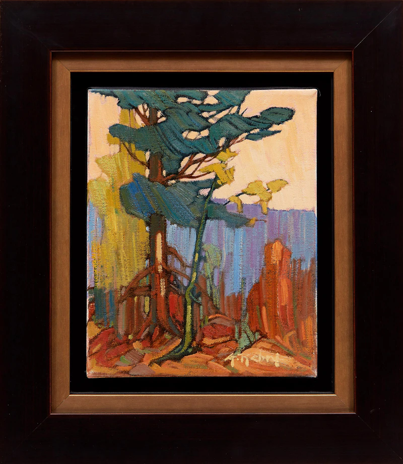 Gaston Rebry, Le Pin, oil on canvas, 1989 - view 2