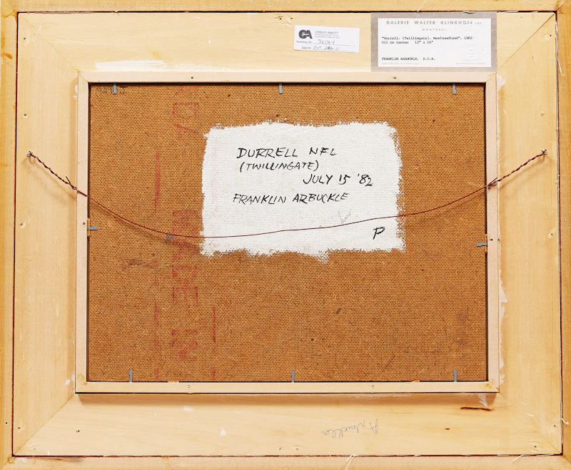 George Franklin Arbuckle, Durrell, NFL (Twillingate), oil on canvas on board, 1982 - view 3