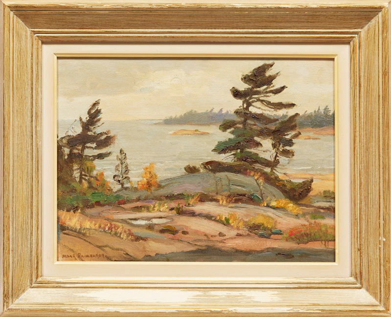 Frank Shirley Panabaker, Gray Day - Georgian Bay, oil on board - view 2