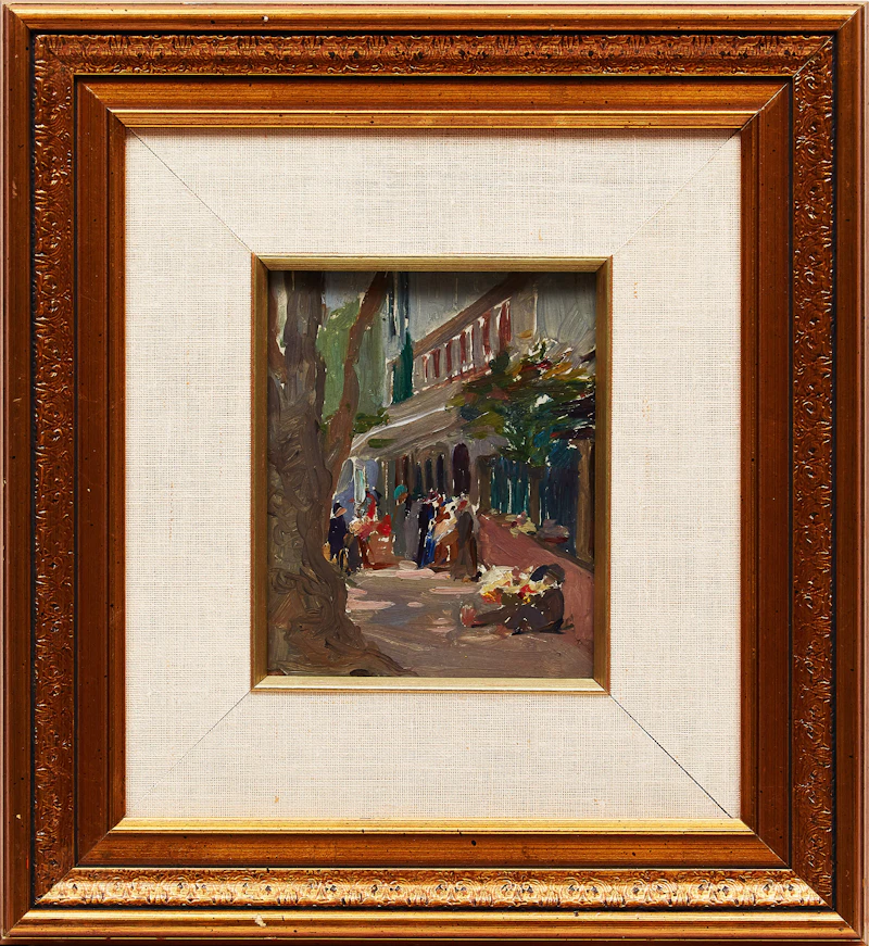 Mary Evelyn Wrinch, Funchal, Madeira, oil on board, 1914 - view 2
