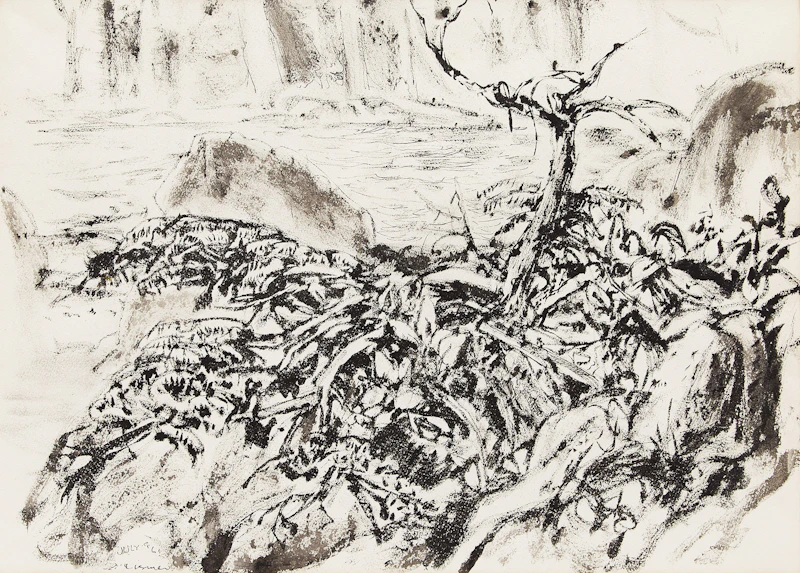 Arthur Lismer, Georgian Bay , ink and wash