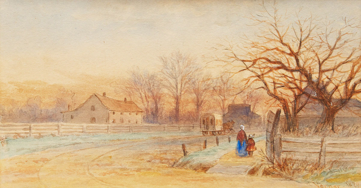 Frederick Arthur Verner, Near the Humber, Toronto, watercolour, 1879