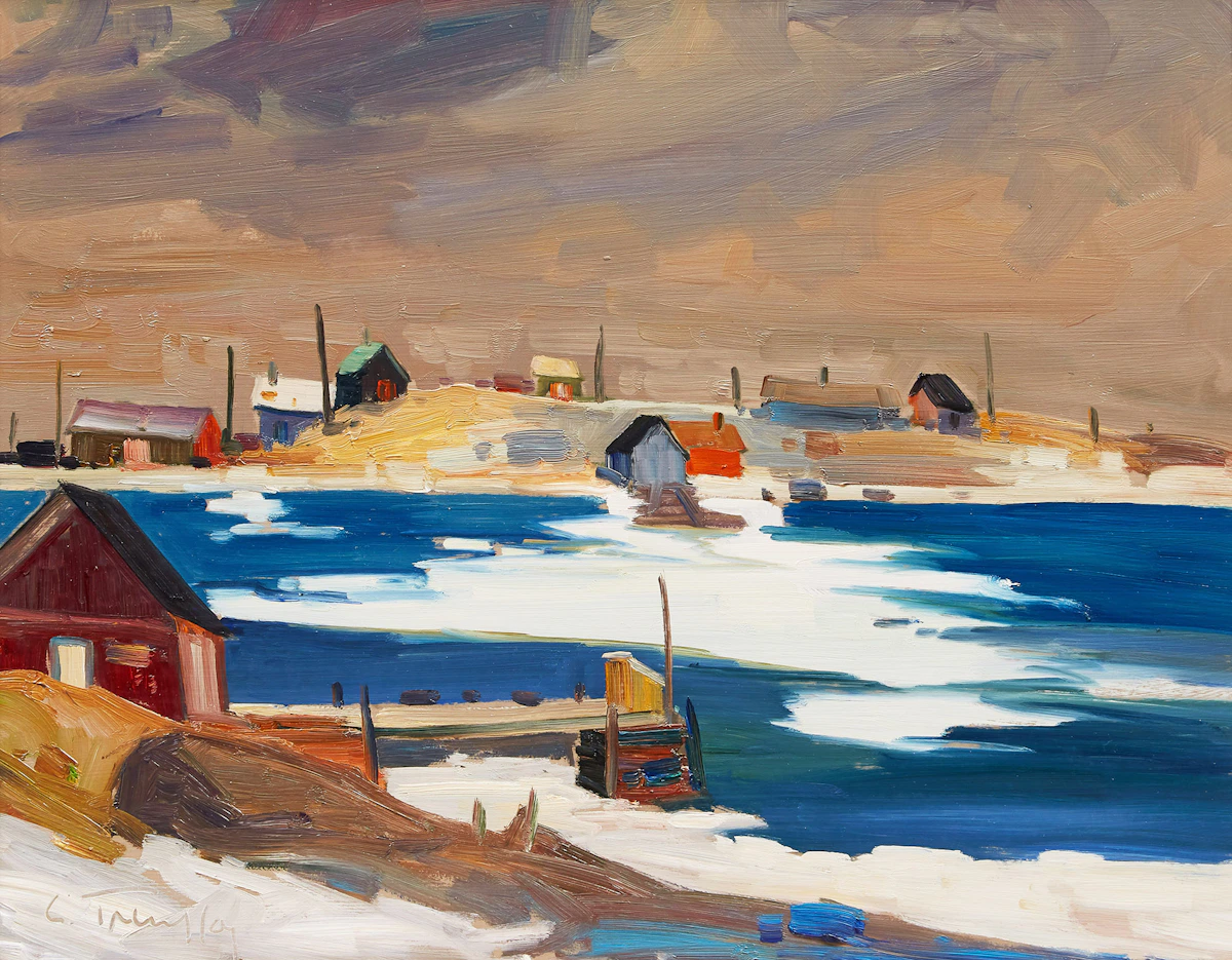 Louis Tremblay, By the Harbour , oil on board