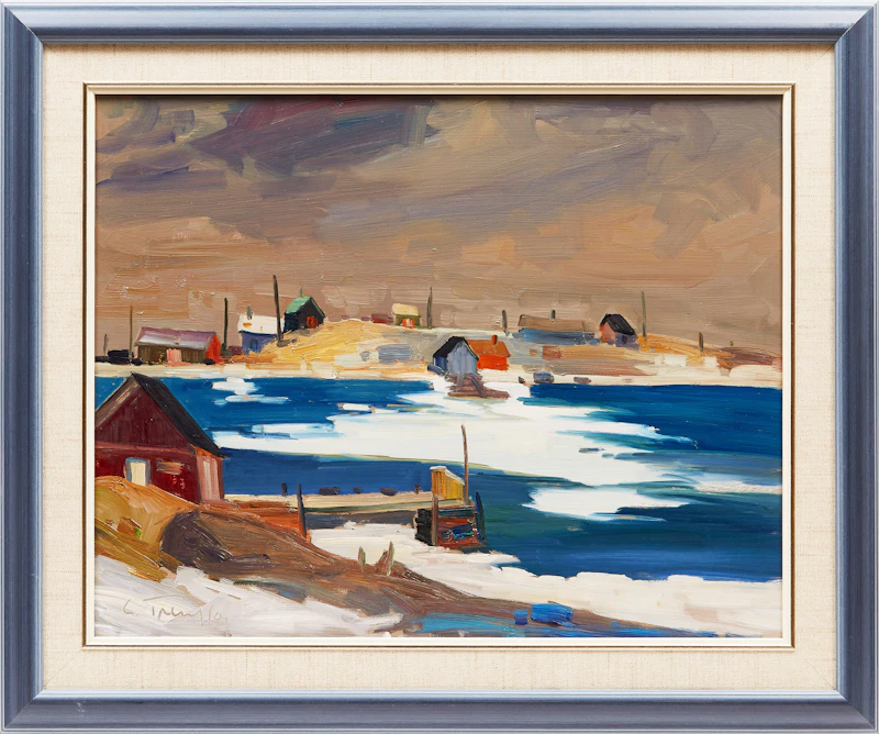 Louis Tremblay, By the Harbour , oil on board - view 2