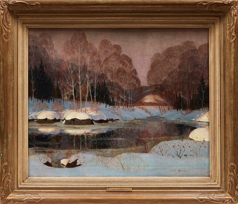 Thomas Harold Beament, Winter Stream , oil on canvas - view 2