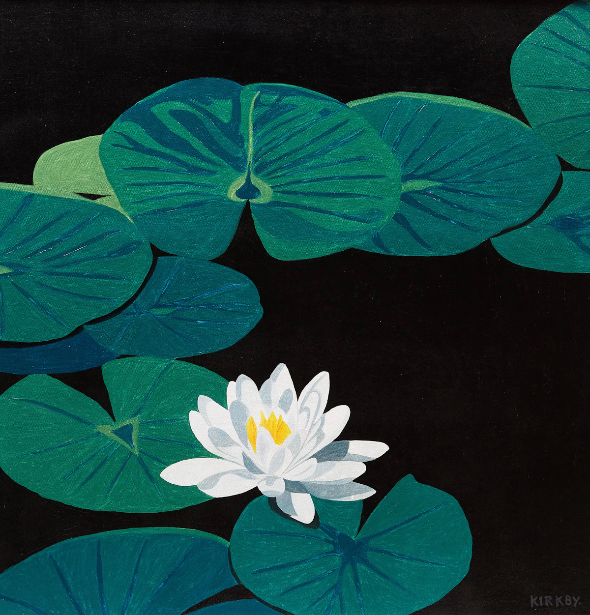 Ken Kirkby, Lilypads, oil on canvas