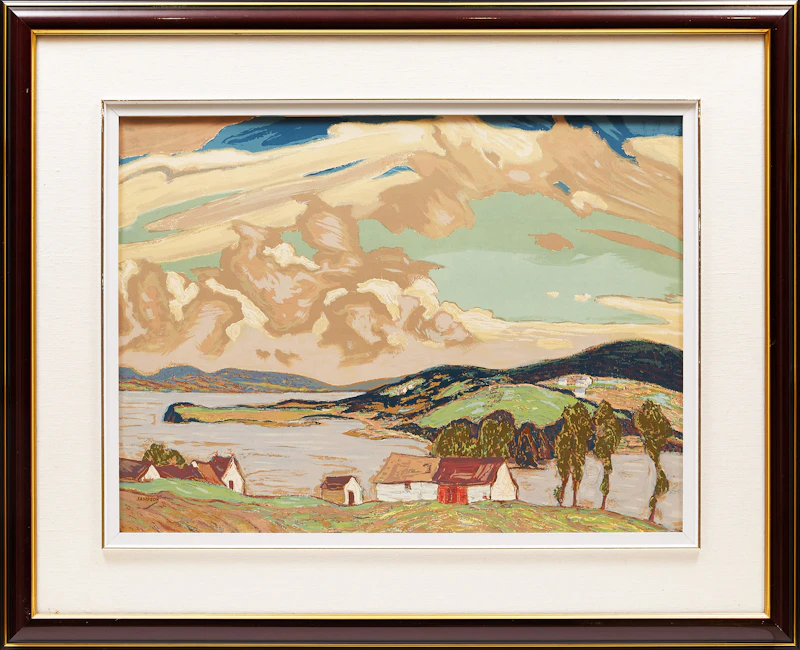 Joseph Ernest Sampson, Gaspé, sampson-matthews silkscreen, 1950 - view 2