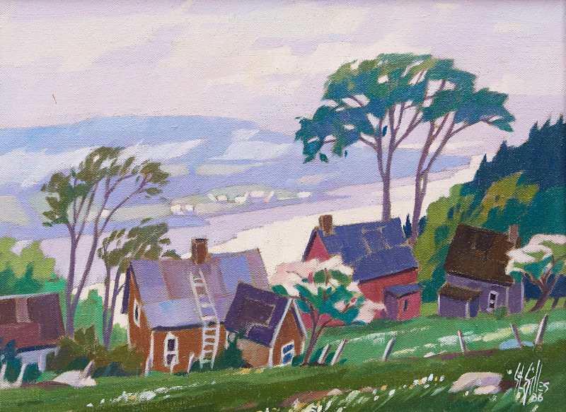 St. Gilles, Ile aux Coudres , oil on board