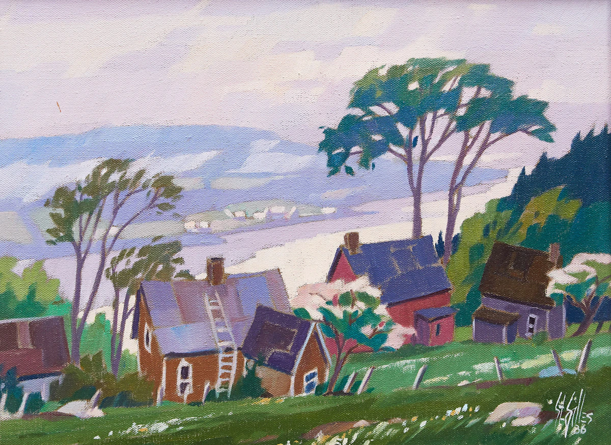 St. Gilles, Ile aux Coudres , oil on board, 1986