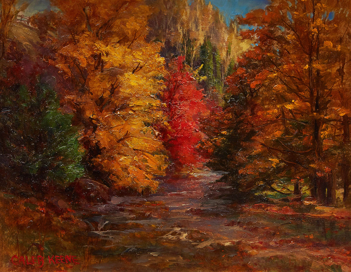 Caleb Keene, Near the Forks of the Credit River, Ontario, oil on board
