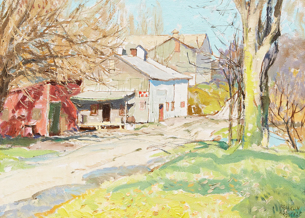 George Franklin Arbuckle, De Salvos Mill , oil on board, 1985