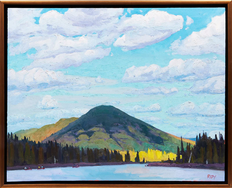 Rejean Roy, Bathurst Lakes, oil on board, 2020 - view 2